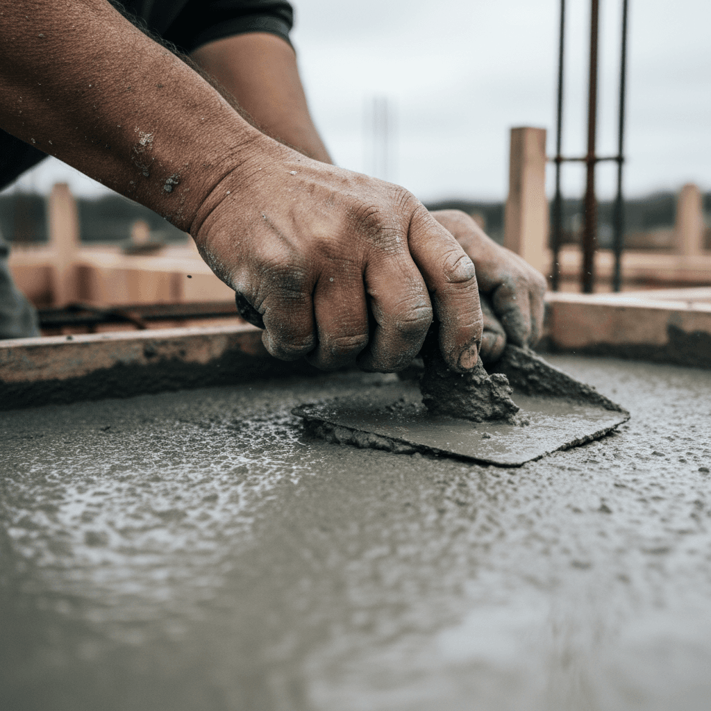 Shotcrete retention wall finishing detail